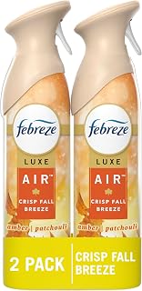 Febreze Air Freshener Spray, Odor-Fighting Room Spray, Crisp Fall Breeze Scent, 8.8oz, White, 2 Count