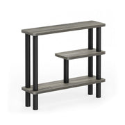 Turn-N-Tube Slim Space Saving Storage Rack by Furinno – Side Rack, Engineered Wood, French Oak/Black, Model 18138