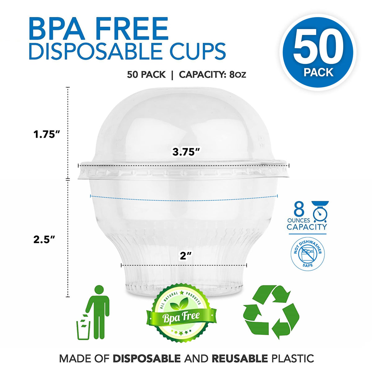 Stock Your Home 8 Ounce / Clear / 8.0 fluid_ounces Cups