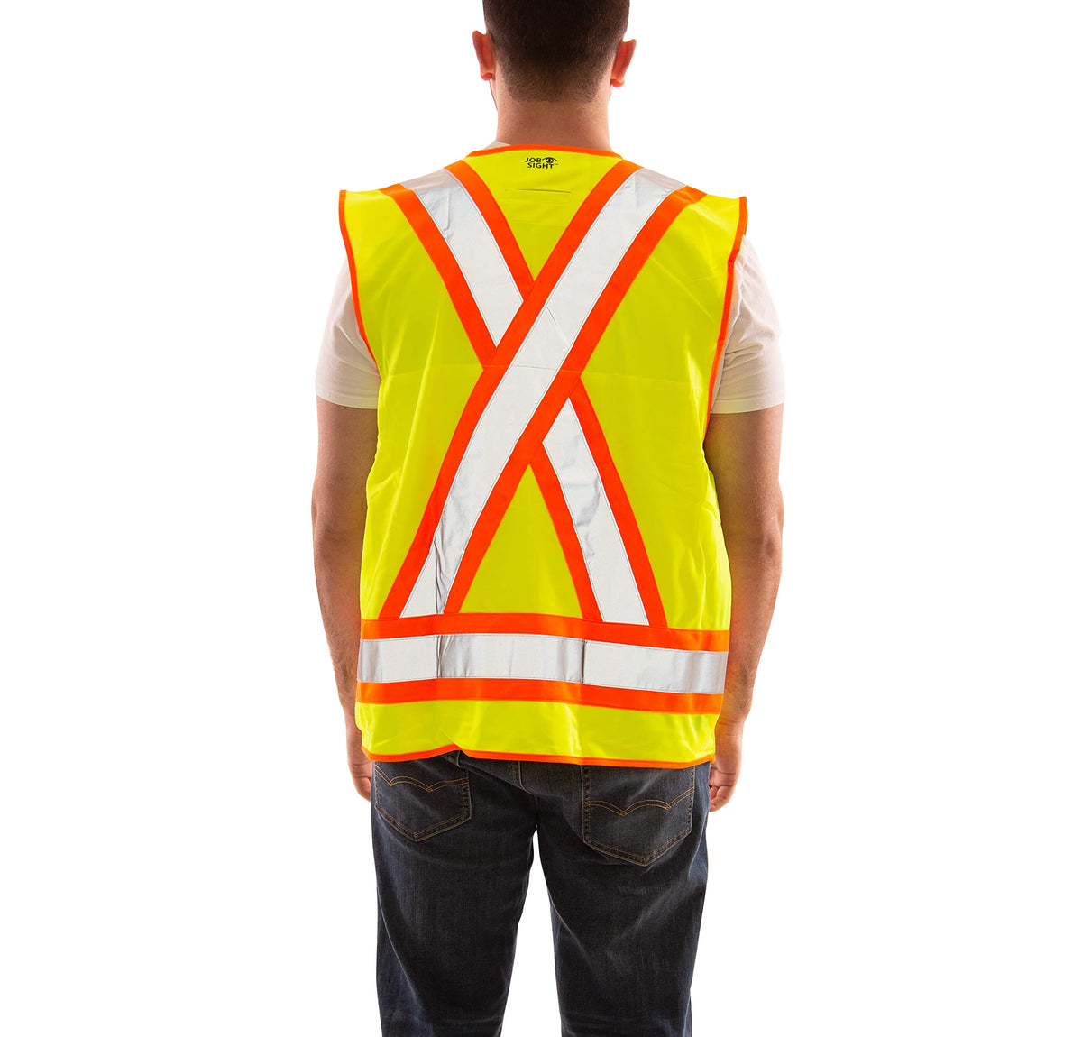 Job Sight Surveyor Vest by TINGLEY – 4X-5X, Polyester, Fl Yellow-green, Model V71852C