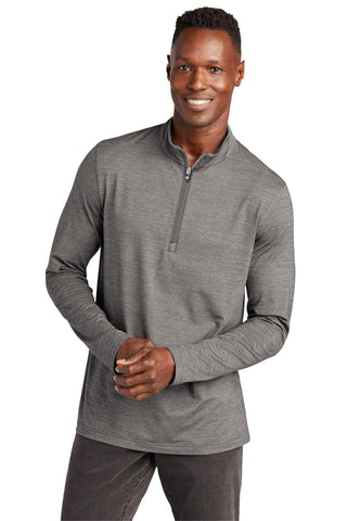 Crestview 1/4-Zip With Custom Embroidery by TravisMathew – Grey Heather