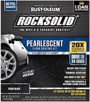 Rust-Oleum RockSolid Pearlescent Pearl Black Floor Coating | Shimmering Chemical Resistant Surface, Fast Cure System, Interior Concrete Floors, 1 Car Kit