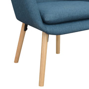 Convenience Concepts Denim Blue Linen / Chair / 25.25"L x 26.75"W x 33.5"H Chairs