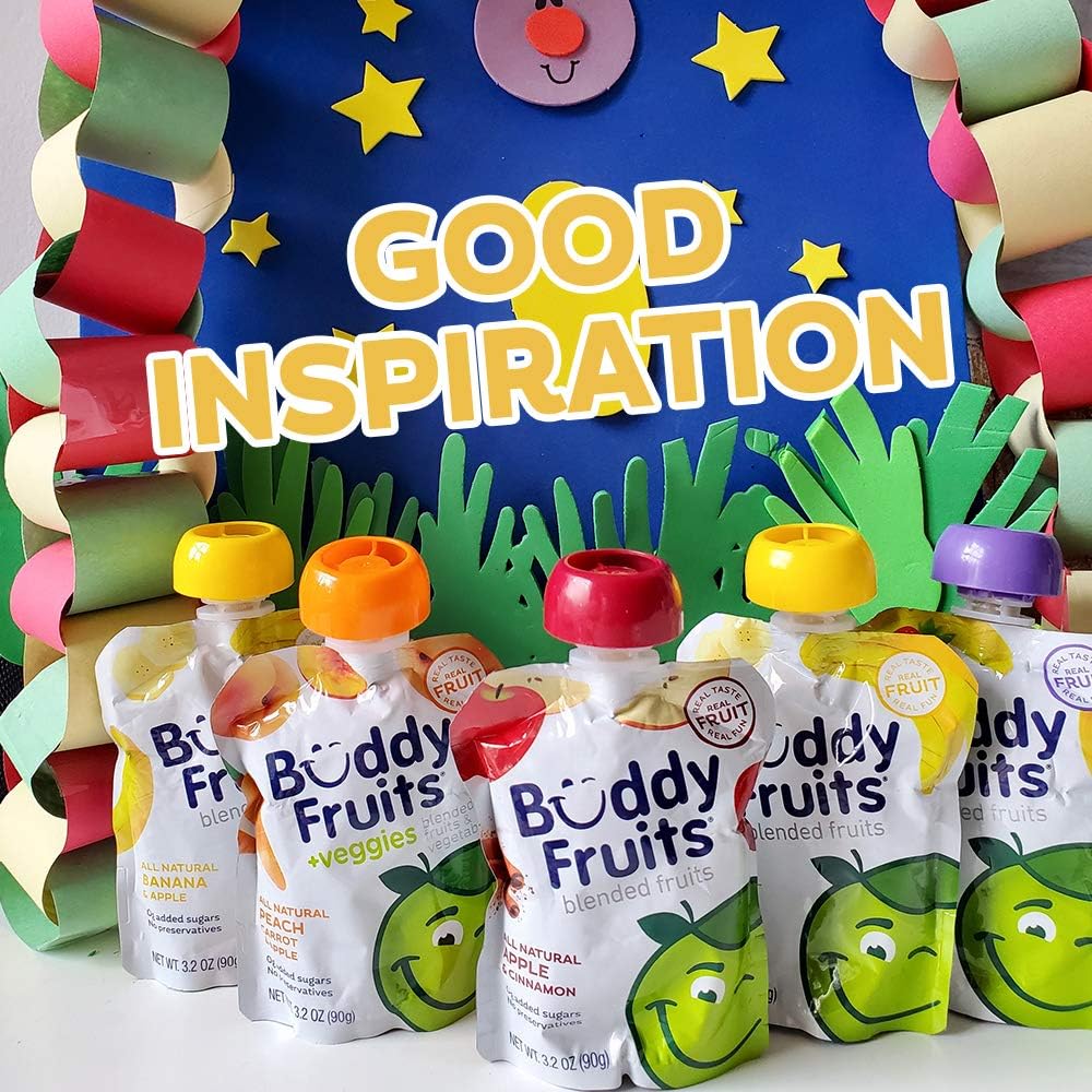 Buddy Fruits Banana & Apple / 3.2 Ounce (Pack of 50) / 50 Applesauce