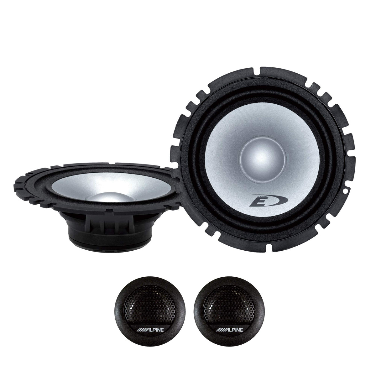 Electronics 2-Way Coaxial Speakers by Alpine – Ferrite, White, Pack of 2, Model SXE-1750S
