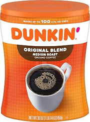 Dunkin' Dunkin’ Original Blend Medium Roast Ground Coffee, 30 Oz. Canister