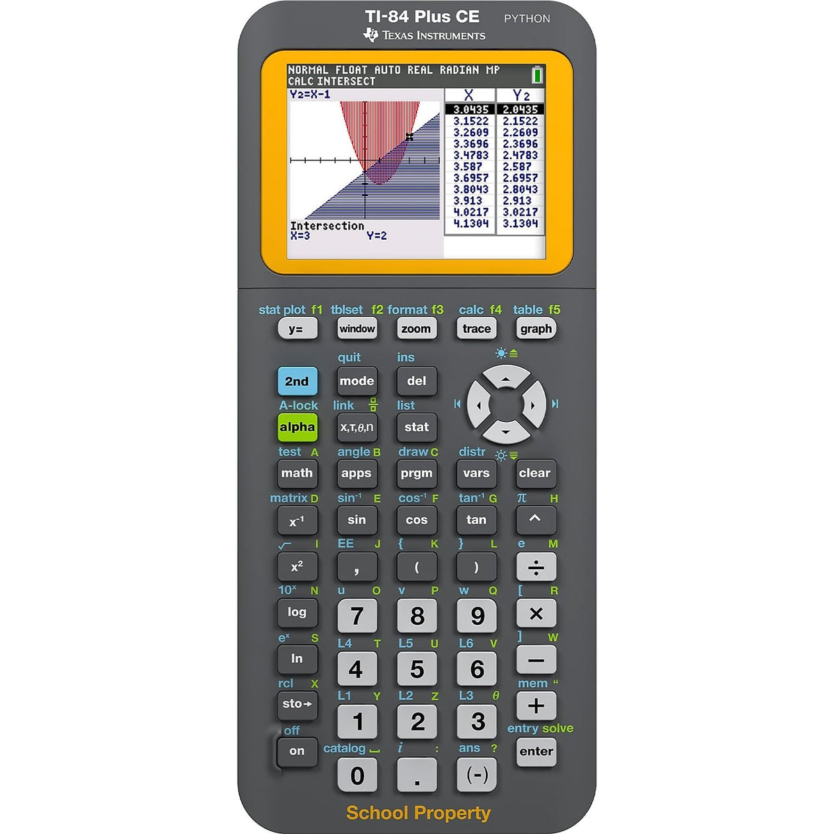 TI- 84Plus CE Teacher's 10 Pack Graphing Calculator by Texas Instruments – Small, Plastic, Black, Orange, Model 84PLCE/TPK/2L1