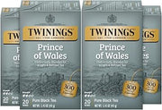 Twinings Prince of Wales Tea – A Light & Velvety Smooth Caffeinated Black Tea, Individually Wrapped Tea Bags, 20 Count (Pack of 4)