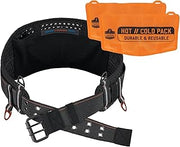 Ergodyne 5558 Padded Tool Belt with Tool Tethering Attachments, Extra Wide 7 inch Padding with Pocket for Hot/Cold Packs