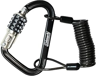 Coleman 85706 Bicycle Carabiner Lock, Cable Lock, Coil Lock, Approx. 35.4 inches (90 cm), 4 Digit My Set, Dial Type, PIN Code, Settable, Anti-Theft, Key Holder, Lightweight, Compact, Portable, Strap,