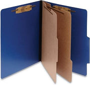 ACCO Brands ACCO 15663 Presstex Colorlife Classification Folders, Letter, 6-Section, Dark Blue, 10/Box
