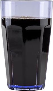 G.E.T. 9920-1-BL-EC Heavy-Duty Shatterproof Faceted Plastic Tumbler, 20 Ounce, Blue (Set of 4)