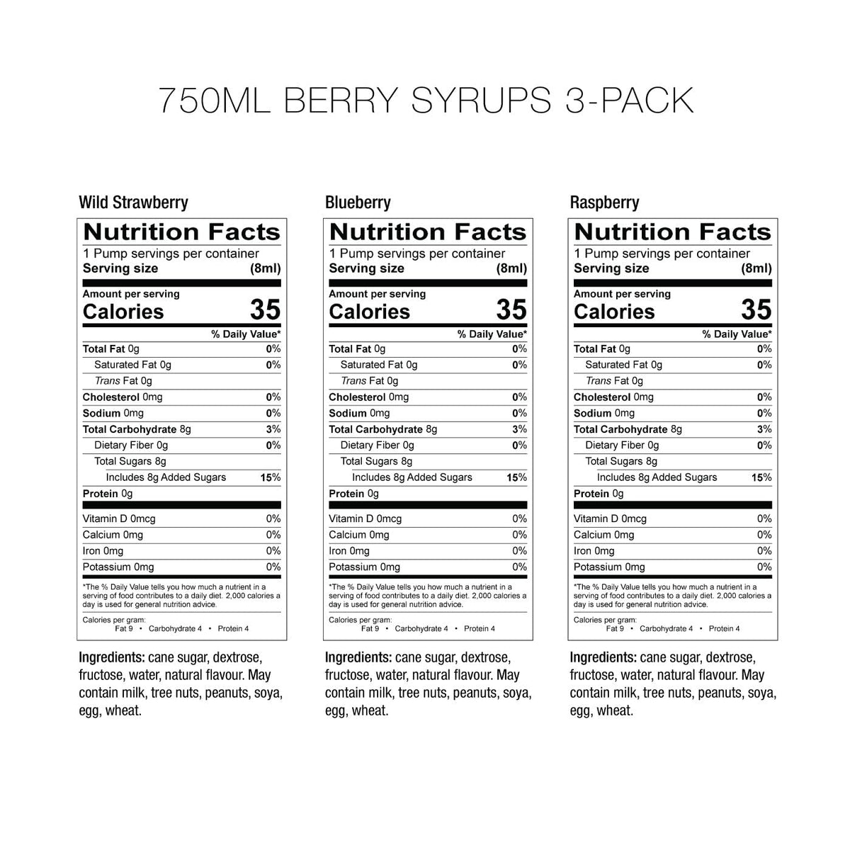 Amoretti Berry Syrups 3 Pack / 25.4 Fl Oz (Pack of 1) / 1 Syrups