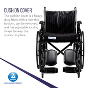 Ever-Soft Air Cushion by Dynarex – 18" Length, 18" Width, 4" Height, Polyvinyl Chloride, Black, Pack of 6, Model 10612-6