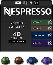 Nespresso Vertuo, Dark Assortment Variety Pack, 40-Count Coffee Pods