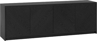 Henn&Hart 70" TV Stand for TVs up to 78", Natural Black