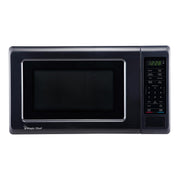 0.7 cu. ft. Countertop Microwave in Black - 700W (10.1"H x 17"W x 12.5"D) by Magic Chef – 0.7 cu. ft., 0.7 cubic_feet, Steel, Black, Model MC77MB