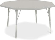 Jonti-Craft Berries 6428JCE000 Octagon Activity Table - 48" X 48", E-Height - Freckled Gray/Gray/Gray