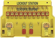 Master Lock 1483BP410ES Lockout Tagout Padlock Station, Spanish/English