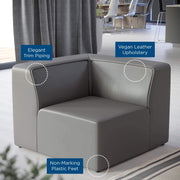 Modway Grey / Modern / Corner Chair Sofas & Couches