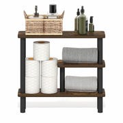 Furinno Amber Pine/Black / 5.71" x 20.87" x 18.35" / Contemporary Bathroom Shelves
