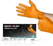 Ansell Microflex 93-256 Mega Texture Grip Extra Durable Nitrile Disposable Gloves