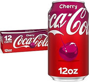 Coca-Cola Cherry Soda Soft Drink Cans, 12 fl oz, 12 Pack