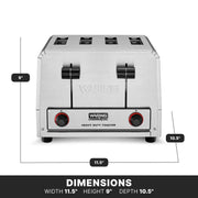 Waring 15-Ampere / WCT800RC / Silver Toasters