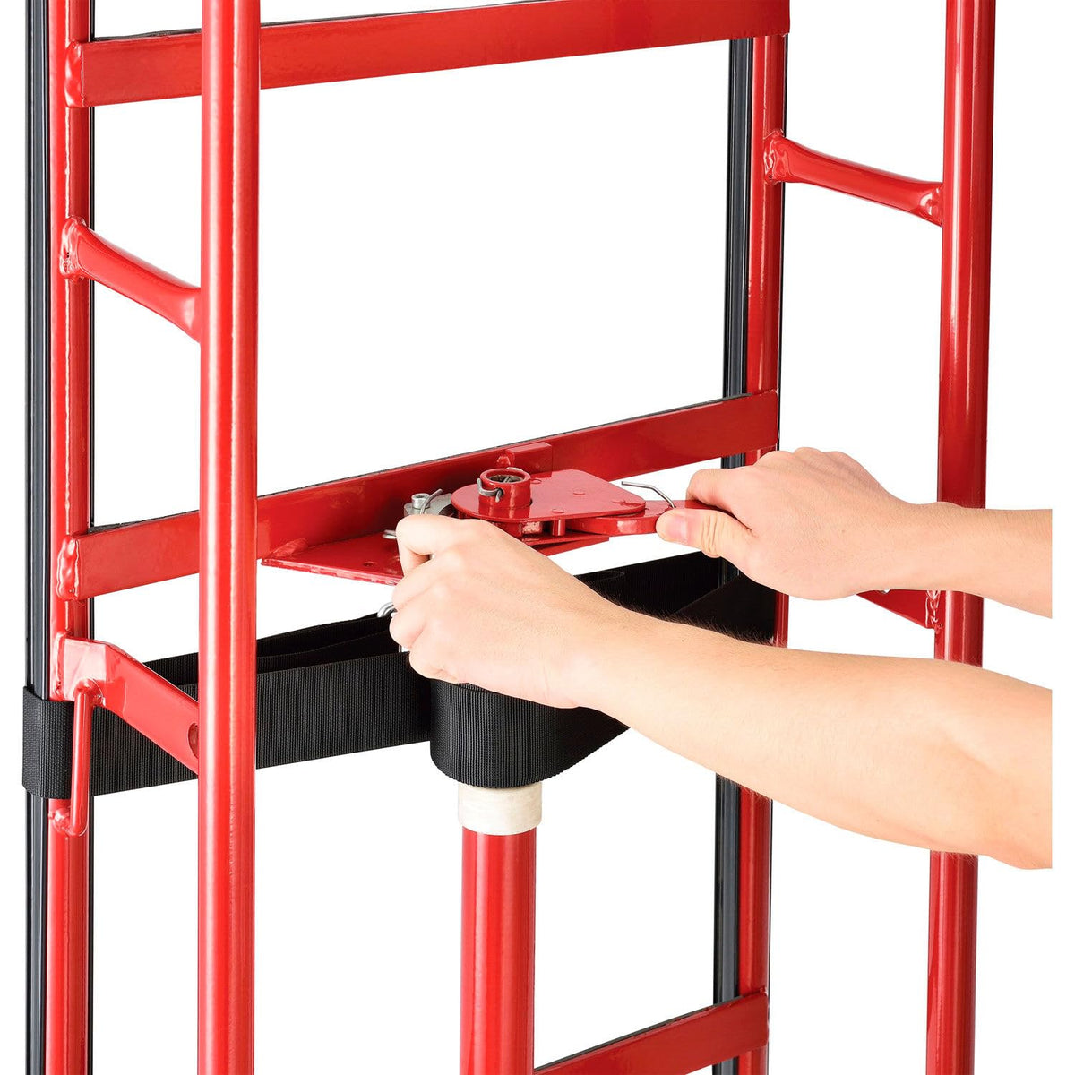 2-Wheel Professional Appliance Hand Truck by Global Industrial – 24"L x 17"W x 59"H, Steel, Red, Model 168067