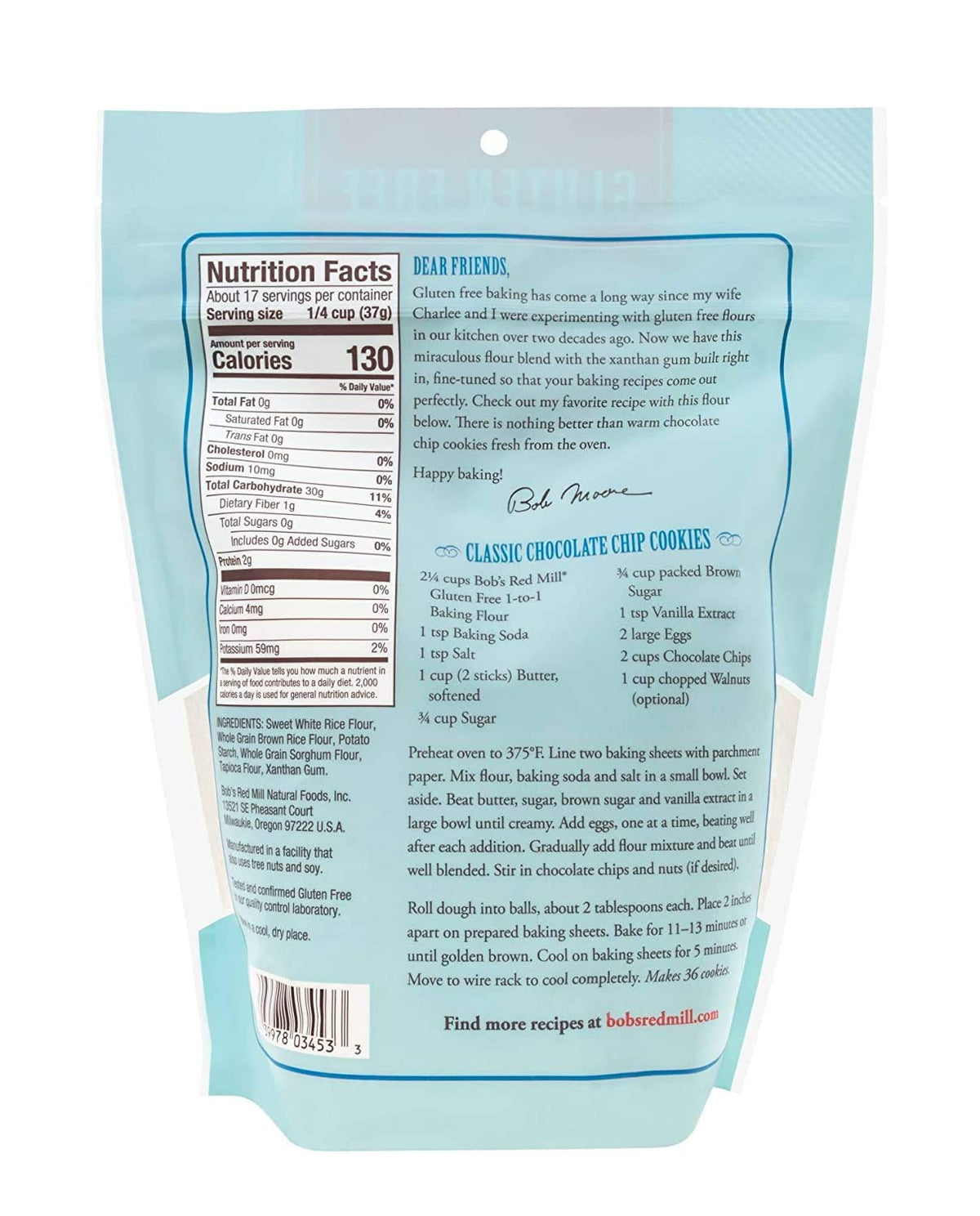 Bob's Red Mill 22 Ounce (Pack of 2) / Resealable / 2 Wheat Flours & Meals