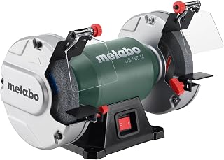 metabo 6-Inch Shop Bench Grinder | 370 W | 3.4 Amp | Adjustable Eye Shield and Spark Deflectors | 3-Year Limited Warranty | DS 150 M