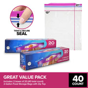 Stock Your Home 2 Gallon / Clear / 2.0 gallons Food Storage Bags
