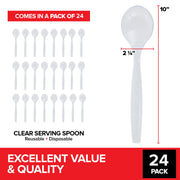 Stock Your Home Clear / 24 count / 24 Serving Spoons