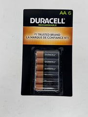 DURACELL Rechargeable AA 2500Mah Premium Cells Batteries, 6pcs