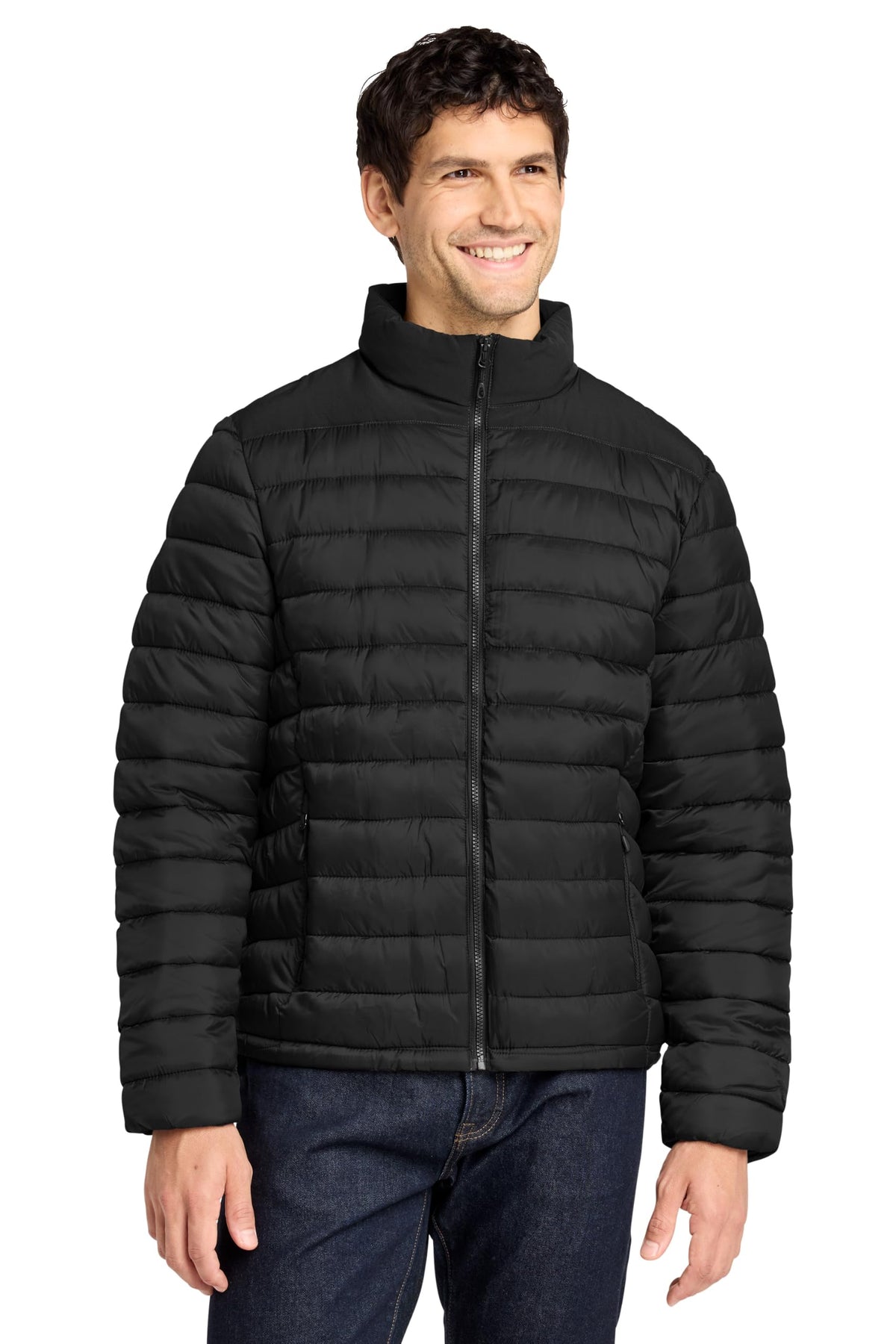 Men's Horizon Puffy Insulated Winter Jacket by Port Authority – XX-Large, Deep Black, Model J364