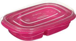Rubbermaid TakeAlongs Sandwich Food Storage Containers, 3.7 Cup, Colors may vary