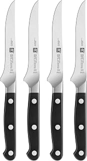 ZWILLING J.A. Henckels Pro 4-pc Steak Knife Set, Black/Stainless Steel, 4.5" (38430-002)