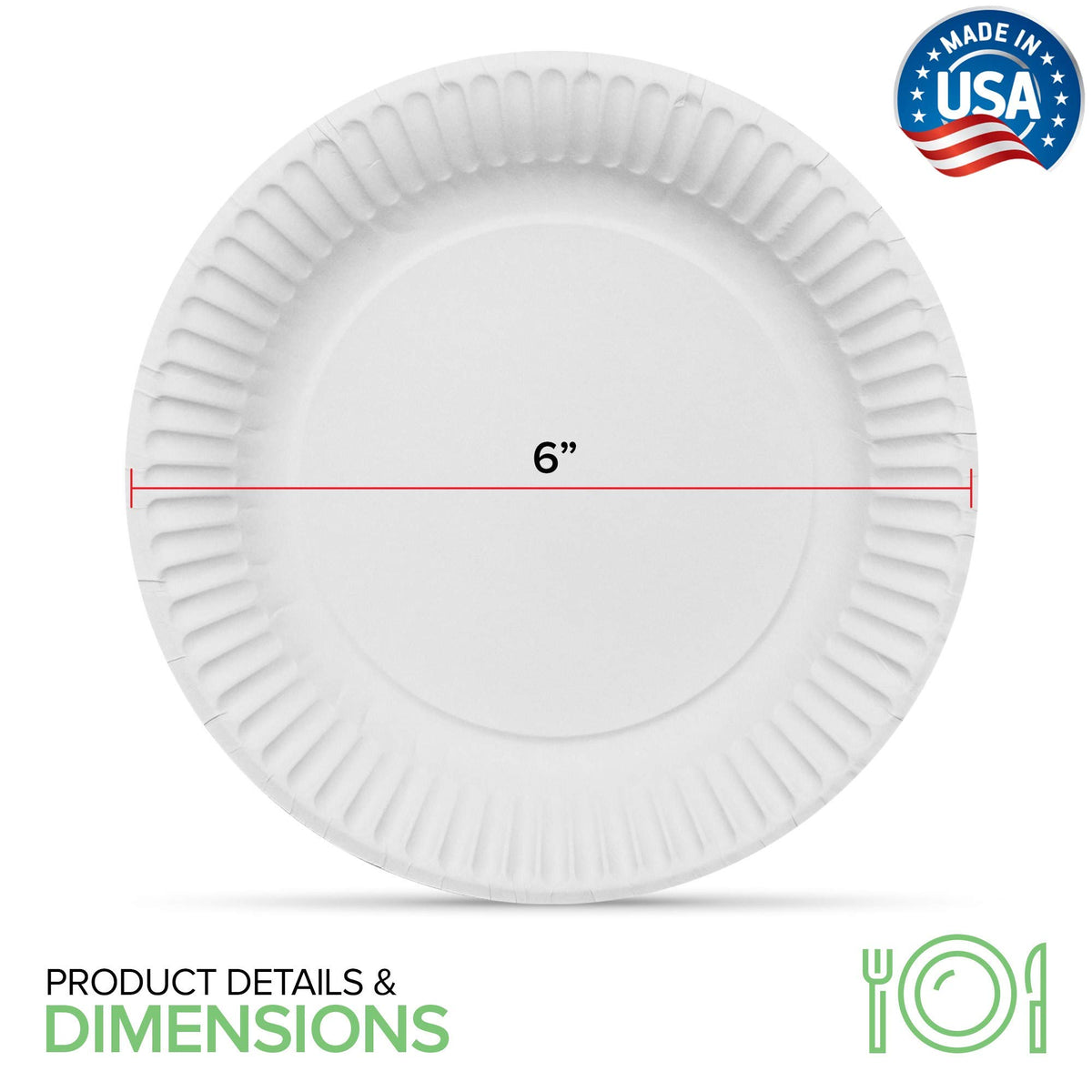 Stock Your Home 1000 / 1000 Count / White Plates