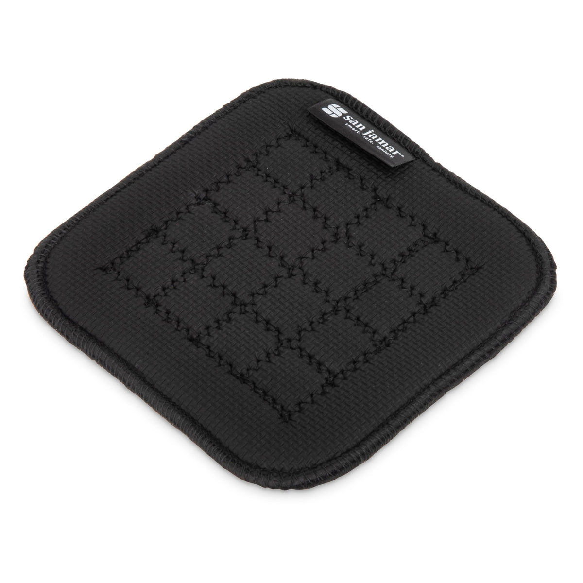 San Jamar Ultigrip Square Commercial Hot Pad Pan Holder by Carlisle FoodService Products – 5.5" x 5.5", Neoprene, Black, Model UHP55BK
