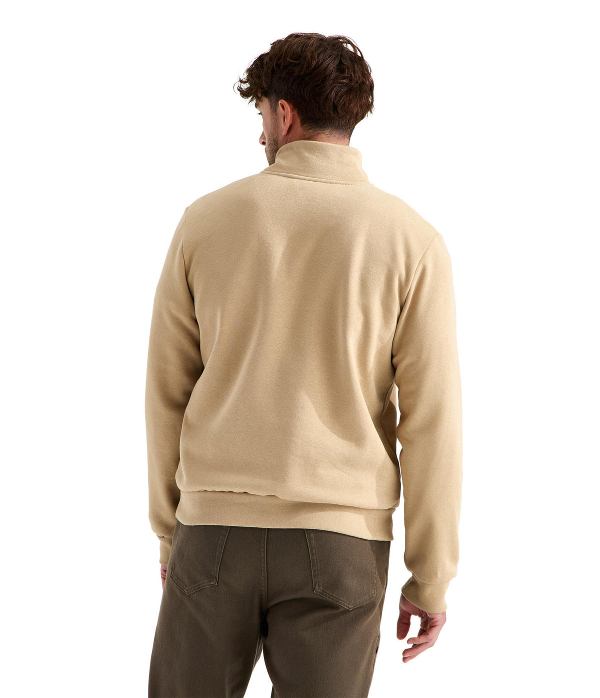 Men's Evolution Simple Dome 1/4 Zip by The North Face – Cotton, Khaki Stone, Model NF0A8ET4