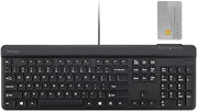 Kensington KB201C Simple Solutions Wired Keyboard with Smart Card Reader (CAC), TAA Compliant, Black (K75454TAA)