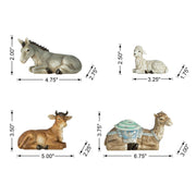 Glitzhome Nativity Figurine Collection, 12 Piece Set, Blue