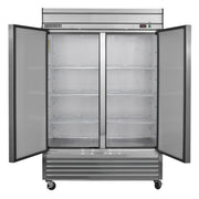 54-Inch-Wide Double Door Reach-In Freezer in Stainless Steel with 42.9 Cu Ft Storage by MAXX Cold – 49 cubic feet, 42.9 cubic_feet, Silver, Model MXSF-49FDHC