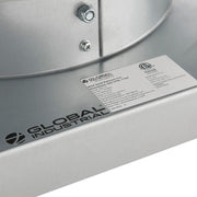Aluminum Roof Axial Exhaust Fan by Global Industrial – Aluminum, Silver, Model RMD12