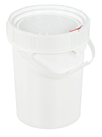 5G ScrewTop Pail & Lid White by Vestil – One Size, Blend, Multicolor, Model PAIL-SCR-5-W