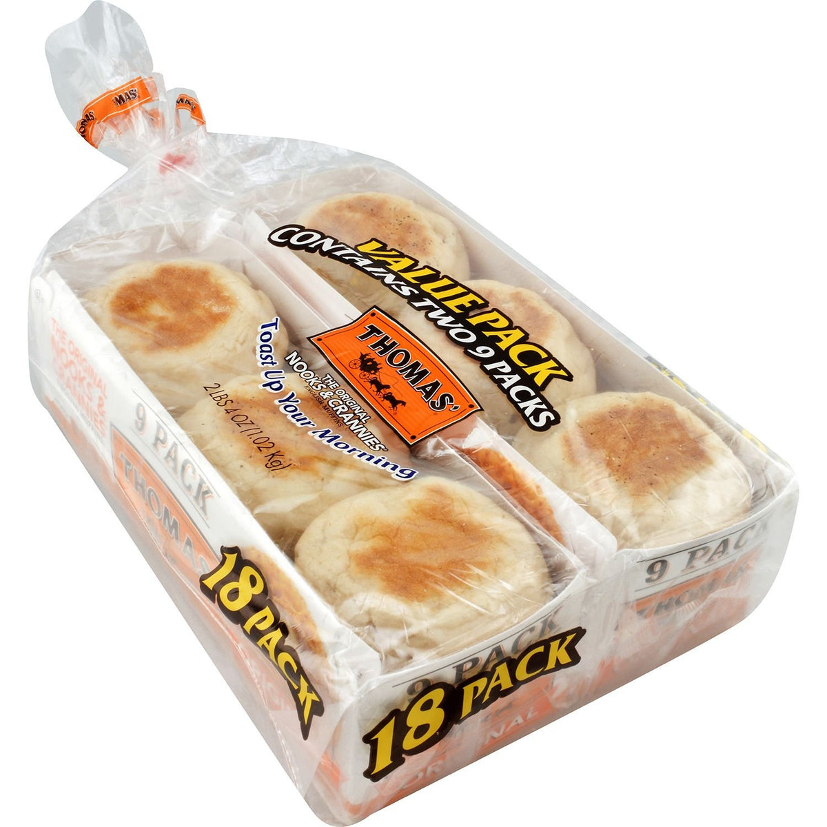 Thomas Original English Muffins (18 pk.) (pack of 2) by THOMAS' – 2.25 Pound (Pack of 1)