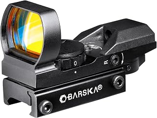 Barska 1x33mm Red/Green Dot Reflex Sight – Multi-Reticle Electro Sight with 4 Reticle Patterns, Unlimited Eye Relief – Fits Rifles, Shotguns, Handguns, and Crossbows