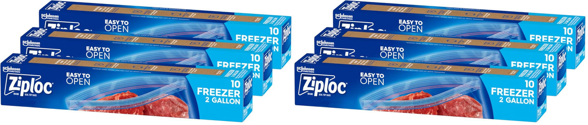 Two Gallon Food Storage Freezer Bags by Ziploc – 30 Count (Pack of 2), 2.0 gallons, Plastic, Blue, Pack of 2