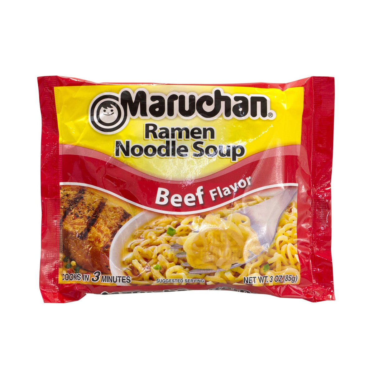 Ramen Noodle Soup Beef Flavor 6 pack/ 18 oz. package -- 4 per case by Maruchan – Pack of 4