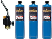 Bernzomatic Worthington 336737 WT2301 Trigger Start Propane Torch (2301 Torch + 3 Propane Bottles)